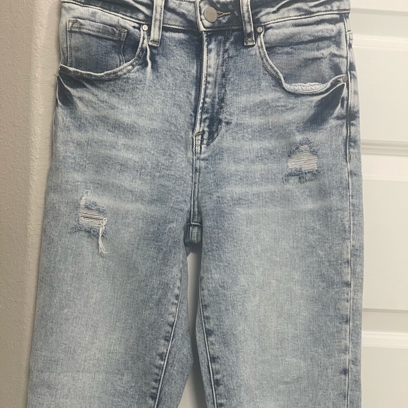 Size 25 Women’s RISEN distressed straight leg jeans - Picture 1 of 4